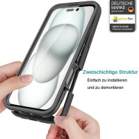 Handyhülle für Apple iPhone 16 – 360° Panzer Case mit Displayschutz