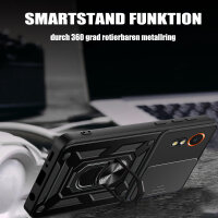 Outdoor Panzer Hülle für Samsung Galaxy Xcover 7 mit Kameraschutz Ringhalter Bumper Schwarz