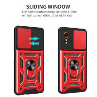 Outdoor Panzer Hülle für Samsung Galaxy Xcover 7 mit Kameraschutz Ringhalter Bumper Rot