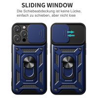 Handyhülle für Apple iPhone 16 Pro – Ring Panzer Case Blau
