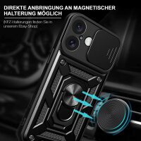 Handyhülle für Apple iPhone 16 Plus – Panzer Cover Case Schwarz