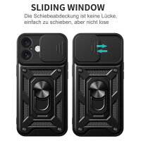 Handyhülle für Apple iPhone 16 Plus – Panzer Cover Case Schwarz