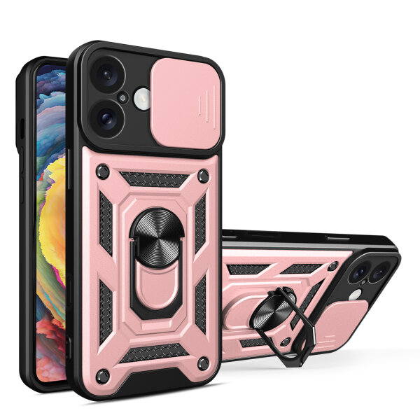 Handyhülle für Apple iPhone 16 Plus – Panzer Cover Case Roségold