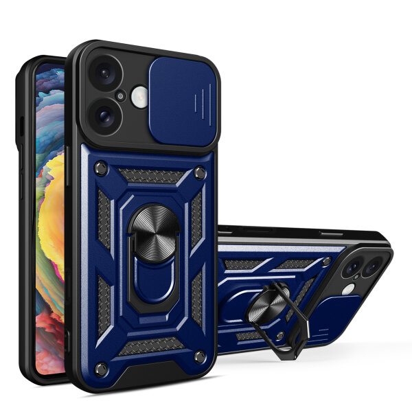 Handyhülle für Apple iPhone 16 Plus – Panzer Cover Case Blau