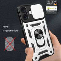 Handyhülle für Apple iPhone 16 Plus – Panzer Cover Case Silber