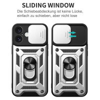 Handyhülle für Apple iPhone 16 Plus – Panzer Cover Case Silber