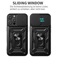 Handyhülle für Apple iPhone 16 Pro Max – Ring Panzer Case Schwarz