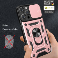 Handyhülle für Apple iPhone 16 Pro Max – Ring Panzer Case Roségold