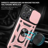 Handyhülle für Apple iPhone 16 Pro Max – Ring Panzer Case Roségold