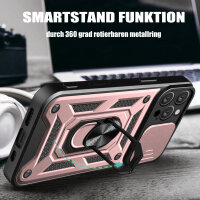 Handyhülle für Apple iPhone 16 Pro Max – Ring Panzer Case Roségold