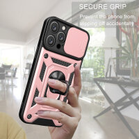 Handyhülle für Apple iPhone 16 Pro Max – Ring Panzer Case Roségold