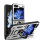 Outdoor Panzer Hülle für Samsung Galaxy Z Flip 6 mit Kameraschutz Ringhalter in Silber