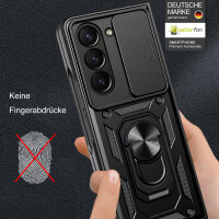 Outdoor Panzer Hülle für Samsung Galaxy Z Fold 6 mit Kameraschutz Ringhalter Schwarz