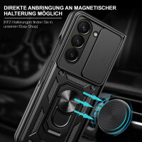 Outdoor Panzer Hülle für Samsung Galaxy Z Fold 6 mit Kameraschutz Ringhalter Schwarz