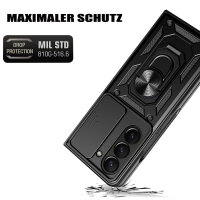 Outdoor Panzer Hülle für Samsung Galaxy Z Fold 6 mit Kameraschutz Ringhalter Schwarz