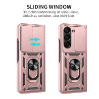 Outdoor Panzer Hülle für Samsung Galaxy Z Fold 6 mit Kameraschutz Ringhalter Rosegold