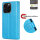 Handyhülle für Apple iPhone 16 Pro – Klapphülle Blume Blau