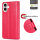 Handyhülle für Apple iPhone 16 Plus – Klapphülle Blume Rot