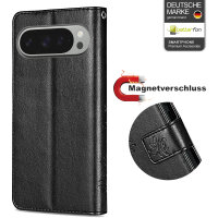 Hülle für Google Pixel 9 / 9 Pro Handy Tasche Handyhülle Schutzhülle Klapphülle Schwarz