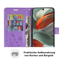 Hülle für Google Pixel 9 / 9 Pro Handy Tasche Handyhülle Schutzhülle Klapphülle Lila