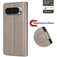 Hülle für Google Pixel 9 / 9 Pro Handy Tasche Handyhülle Schutzhülle Klapphülle Grau