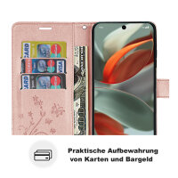 Hülle für Google Pixel 9 / 9 Pro Handy Tasche Handyhülle Schutzhülle Klapphülle Rosegold