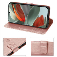 Hülle für Google Pixel 9 / 9 Pro Handy Tasche Handyhülle Schutzhülle Klapphülle Rosegold