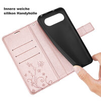 Hülle für Google Pixel 9 / 9 Pro Handy Tasche Handyhülle Schutzhülle Klapphülle Rosegold