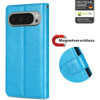 Hülle für Google Pixel 9 / 9 Pro Handy Tasche Handyhülle Schutzhülle Klapphülle Blau