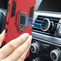 Handyhülle für Apple iPhone 16 Pro – Ring Panzer Cover Rot