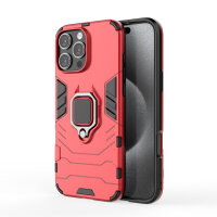 Handyhülle für Apple iPhone 16 Pro Max – Ring Panzer Cover Rot