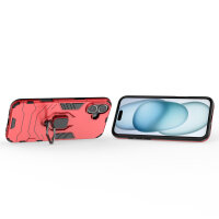 Handyhülle für Apple iPhone 16 Plus – Ring Panzer Cover Rot
