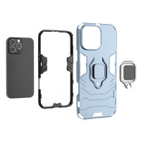 Handyhülle für Apple iPhone 16 Pro Max – Ring Panzer Cover Türkis