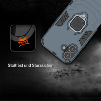 Handyhülle für Apple iPhone 16 Plus – Ring Panzer Cover Türkis