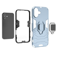 Handyhülle für Apple iPhone 16 Plus – Ring Panzer Cover Türkis