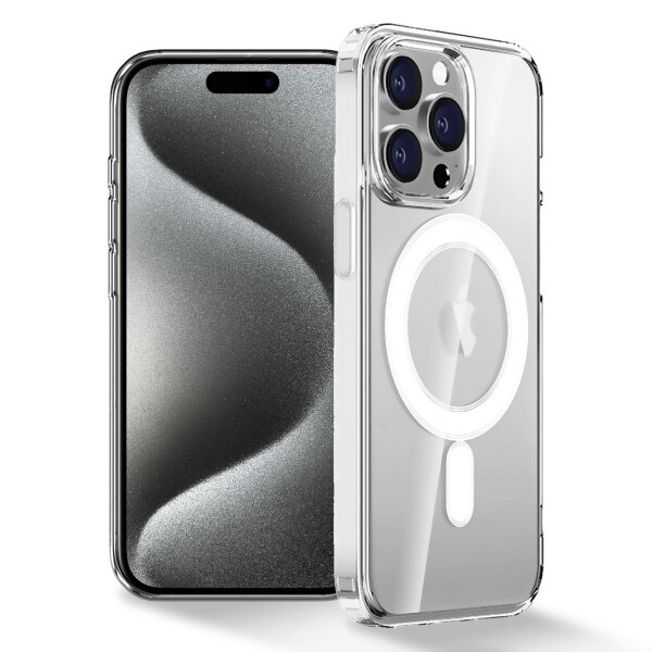 Handyhülle für Apple iPhone 15 Pro - Magnet Case Transparent