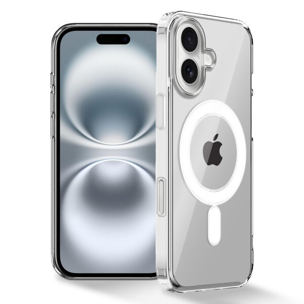 Handyhülle für Apple iPhone 16 – Magnet Case Transparent