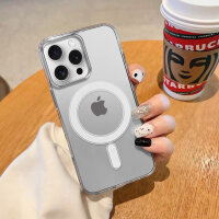 Handyhülle für Apple iPhone 16 Pro Max – Magnet Bumper Transparent