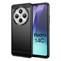 Xiaomi Redmi 14C Hülle Carbon Backcover...