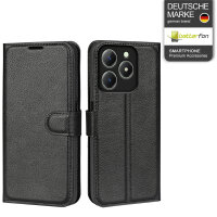 Klapphülle Realme C61 / C63 Handy Tasche Handyhülle Hülle Schutzhülle Flip Case Etui Schwarz