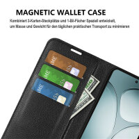 Hülle für Xiaomi 14T Pro Handyhülle Handy Tasche Klapphülle Flipcase Wallet Case Etui Schwarz