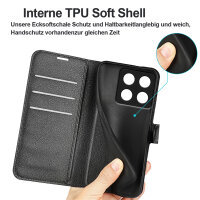 Hülle für Xiaomi 14T Pro Handyhülle Handy Tasche Klapphülle Flipcase Wallet Case Etui Schwarz