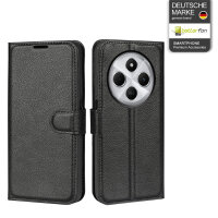 Hülle für Xiaomi Redmi 14C Handyhülle Handy Tasche Klapphülle Flipcase Wallet Case Etui Schwarz