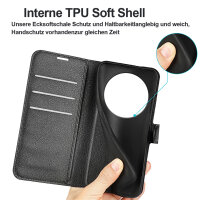 Hülle für Xiaomi Redmi 14C Handyhülle Handy Tasche Klapphülle Flipcase Wallet Case Etui Schwarz