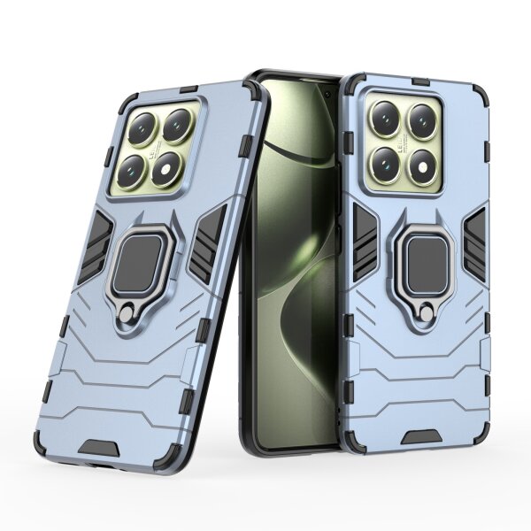 Hülle Xiaomi 14T Handyhülle Drehbar Ringhalter Magnet Bumper Case in Türkis