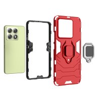 Hülle Xiaomi 14T Handyhülle Drehbar Ringhalter Magnet Bumper Case in Rot