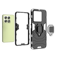 Hülle Xiaomi 14T Handyhülle Drehbar Ringhalter Magnet Bumper Case in Schwarz