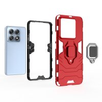 Hülle Xiaomi 14T Pro Handyhülle Drehbar Ringhalter Magnet Bumper Case in Rot