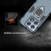 Hülle Xiaomi 14T Pro Handyhülle Drehbar Ringhalter Magnet Bumper Case in Türkis