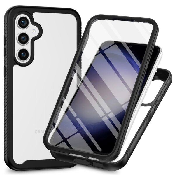 360 Grad Hülle mit eingebautem Displayschutz für Samsung Galaxy S24 FE 360° Bumper